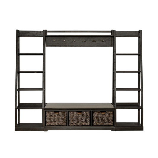 Mill Creek - 3 Piece Wall Unit Set - Dark Brown