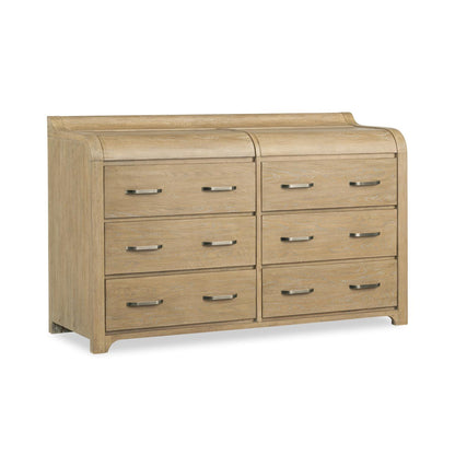 Flow - 6 Drawer Dresser - Sandstone