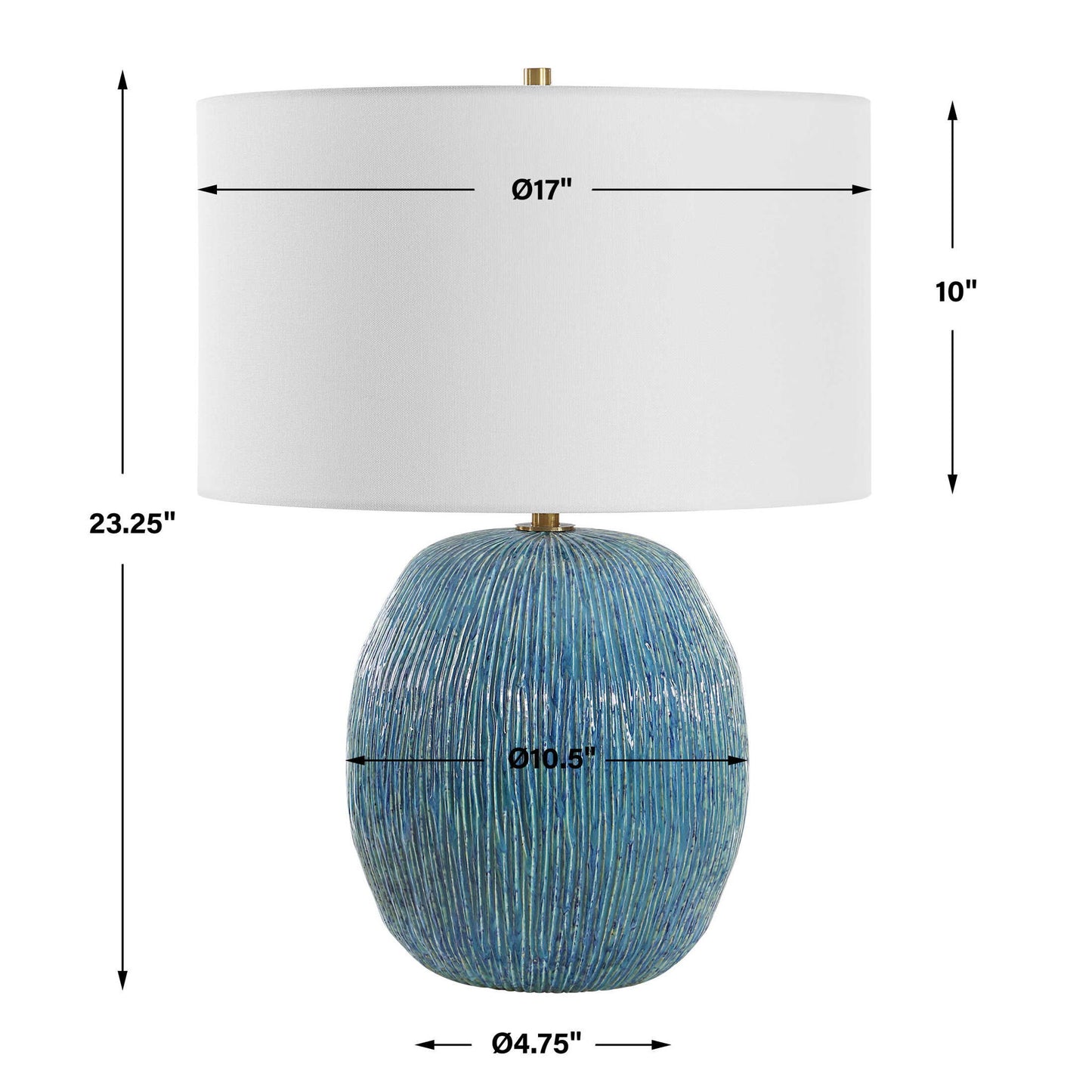 Elysia - Textured Table Lamp - Blue
