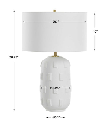 Emerie - Table Lamp - Textured White