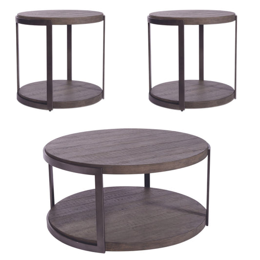 Modern View - 3 Piece Table Set - Dark Gray