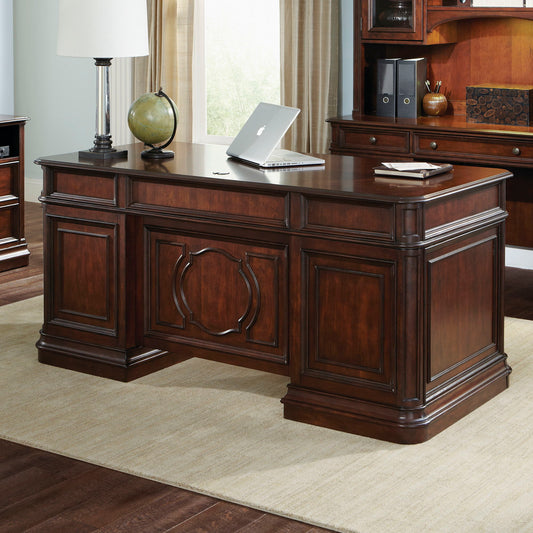 Brayton Manor - Jr Executive Desk Base - Dark Brown