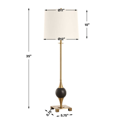 Dempsey - Marble Buffet Lamp - Bronze
