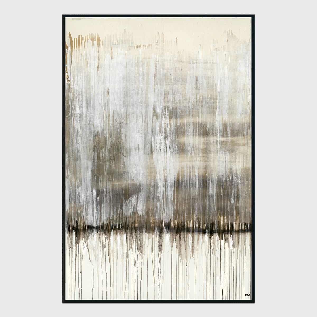 Steam - 48" x 72" Painting Art by Buddy Whitlock - Gray