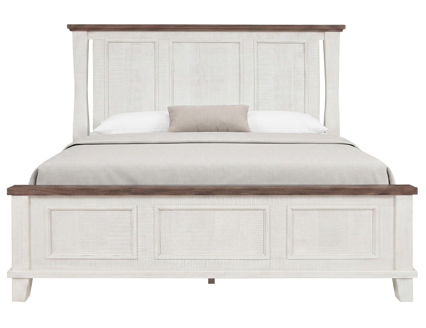 Stoa - 5/0 Queen Footboard & Rails - White / Brown