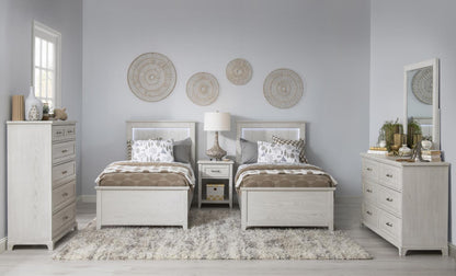 Ashton - Bookcase Headboard Full - Bleached Linen