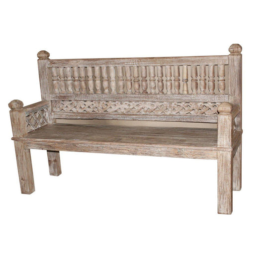 64" Wood Bench - Light Brown