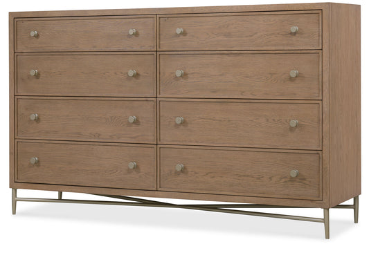 Sonnet - Eight-Drawer Dresser - Dark Gray