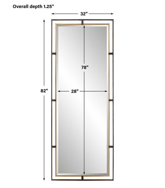Carrizo - Tall Mirror - Bronze & Gold