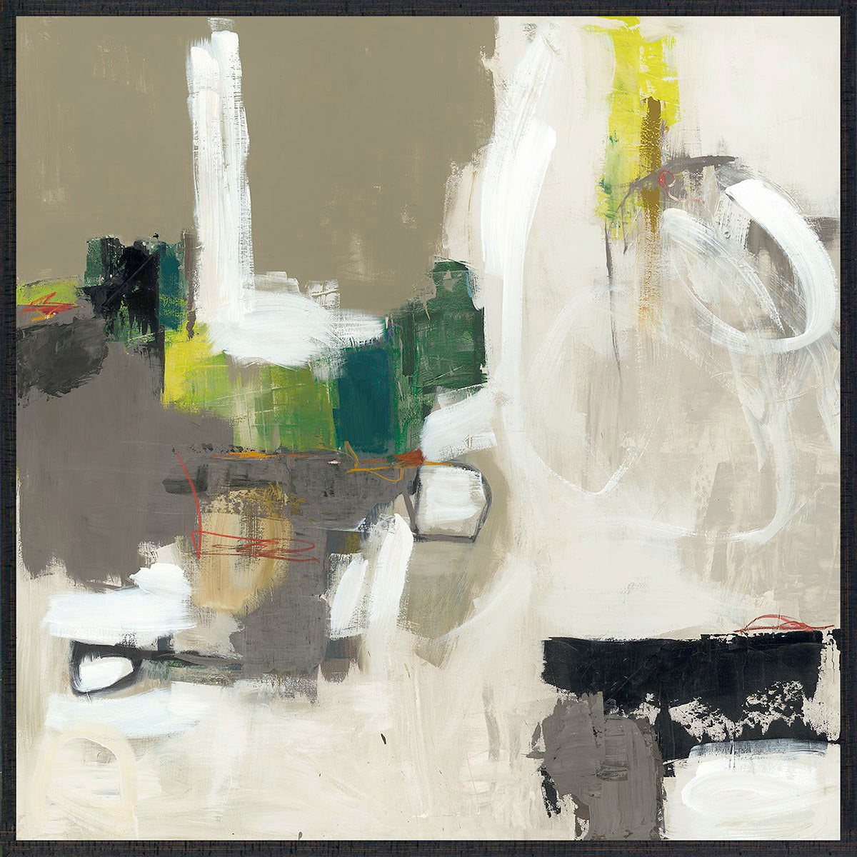 Amazonian - 36" x 36" Painting By Buddy Whitlock - Black