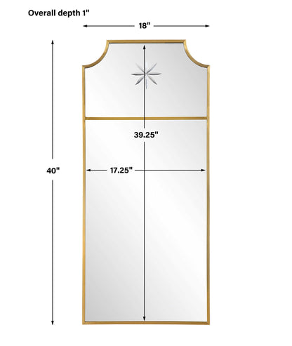Caddington - Tall Mirror - Brass