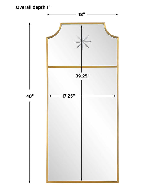 Caddington - Tall Mirror - Brass