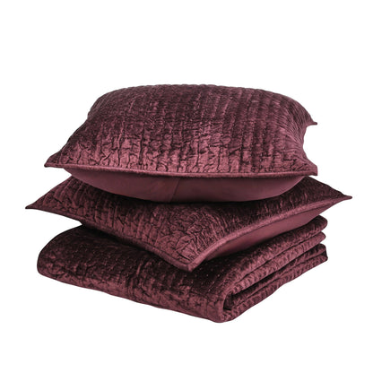 Bari - Velvet Quilt - Port