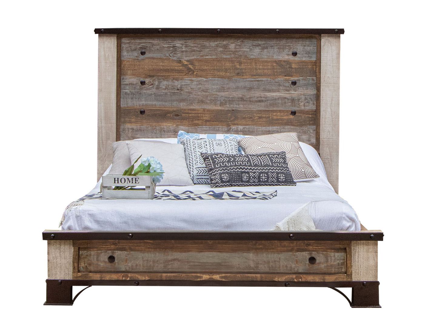 Antique - Queen Footboard & Rails - Multicolor