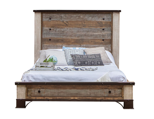 Antique - Queen Footboard & Rails - Multicolor