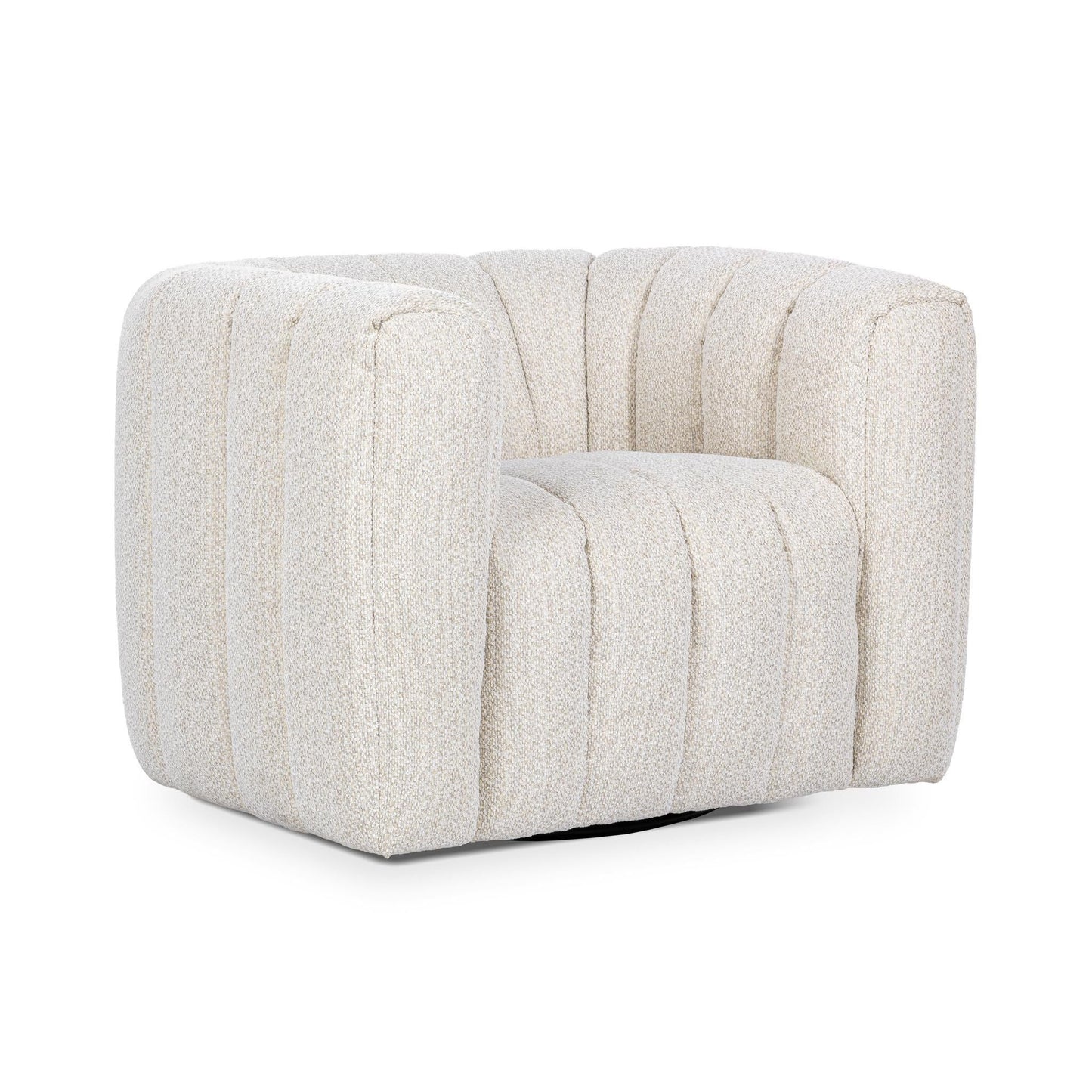 Lexa - Upholstered Swivel Chair - Cream