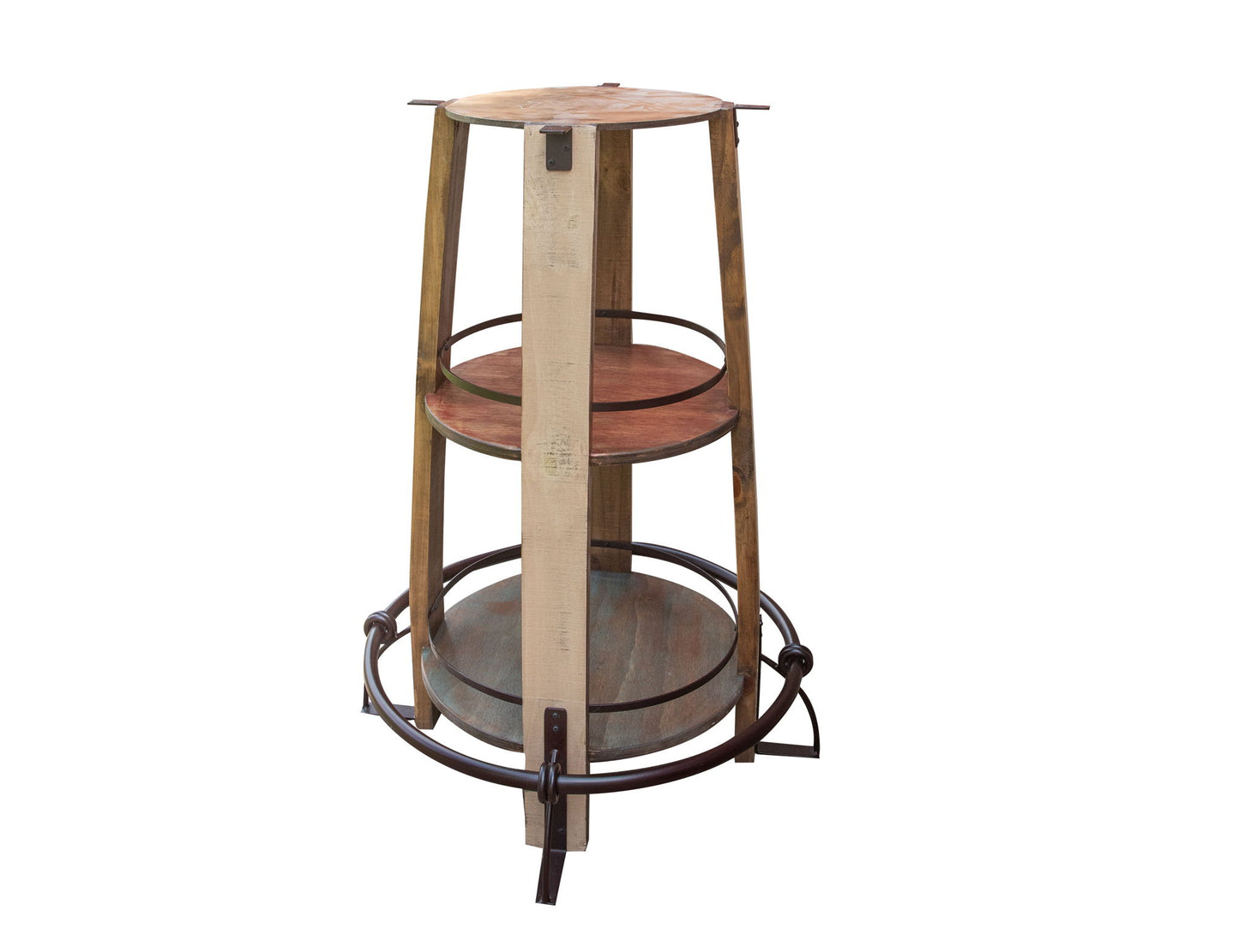 Antique - Bistro Base With Shelves - Multicolor