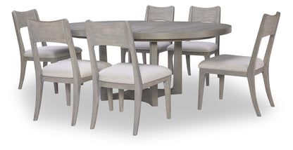 Artesia - Complete Round Pedestal Table - Smokey Taupe