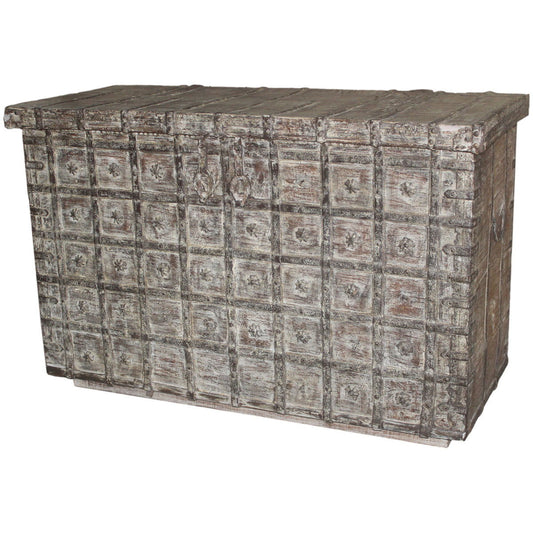 51" Reclaimed Wood Trunk Console - Light Brown