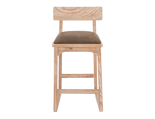 Balam - 24" Barstool (Set of 2) - Light Brown / Dark Brown