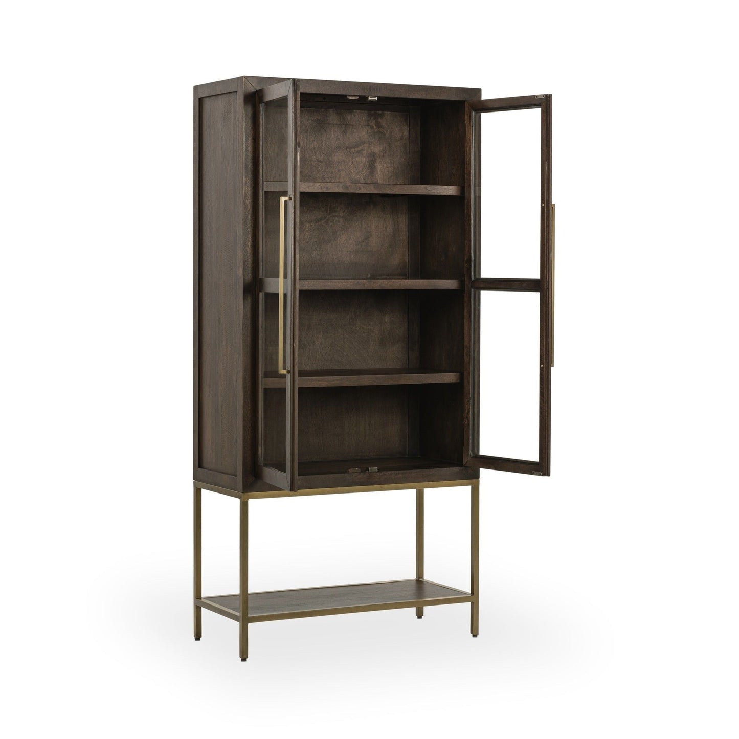 Freemont - Solid Wood Tall Cabinet - Brown