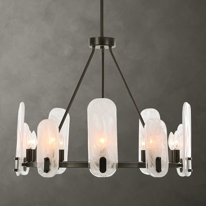 Ellipse - 10 Light Chandelier - Dark Bronze