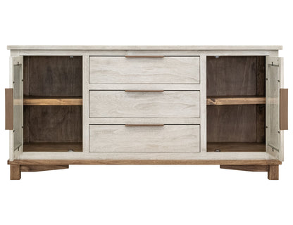 Loft - 3 Drawer & 2 Door Buffet - Gray / Beige
