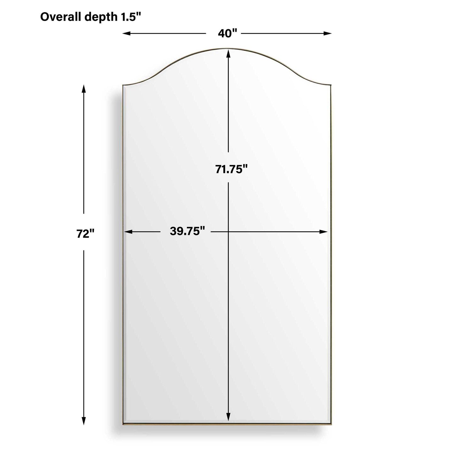Mallorca - Arch Mirror - Brass