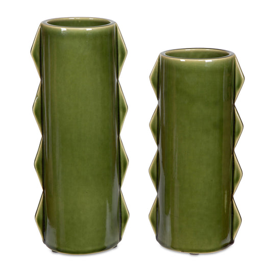 Meander - Vases (Set of 2) - Green