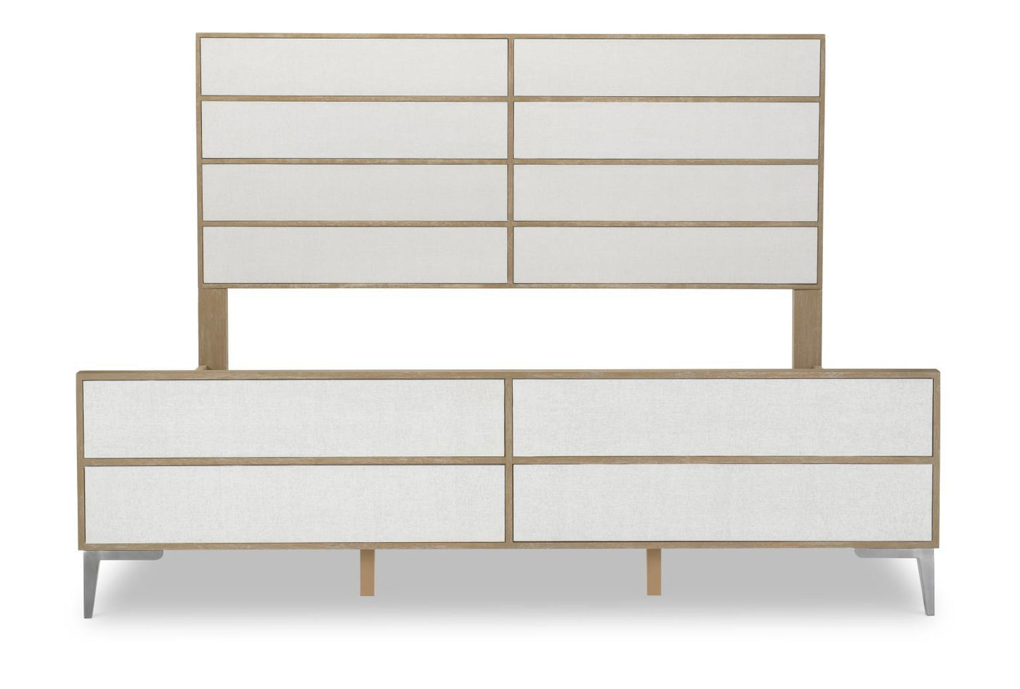 Biscayne - King / California King Rattan Panel Headboard - Malabar With Alabaster Fronts