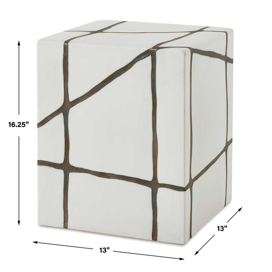 Rocklyn - Garden Stool - Bronze / White