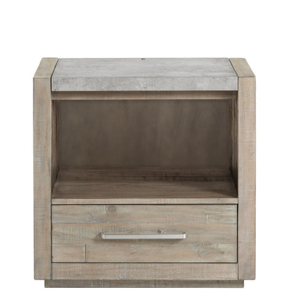 Intrigue - One Drawer Nightstand - Light Brown