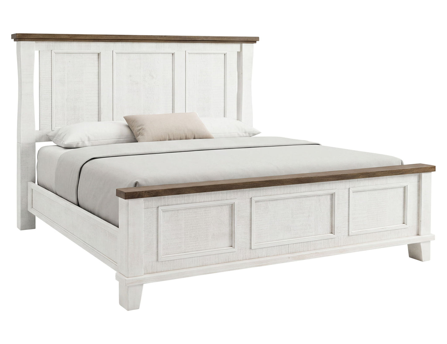Stoa - 6/6 Eastern King Footboard & Rails - White / Brown