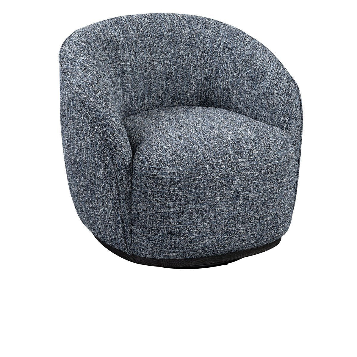 Andrea - Swivel Accent Chair - Blue
