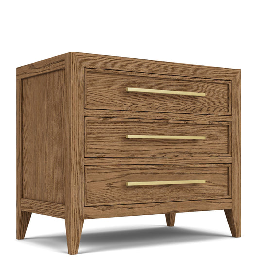 Halbrooke - Three Drawer Nightstand - Light Brown