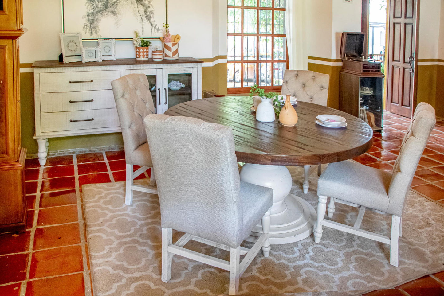 Rock Valley - Round Table Top - Brown