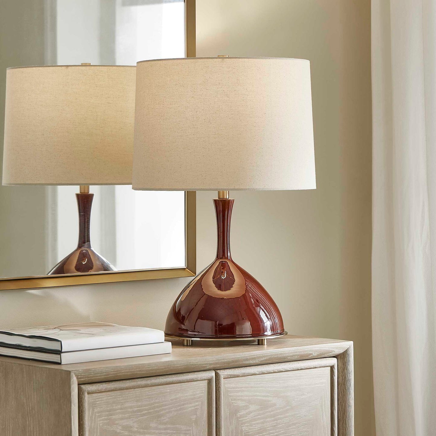 Colette - Table Lamp - Burgundy