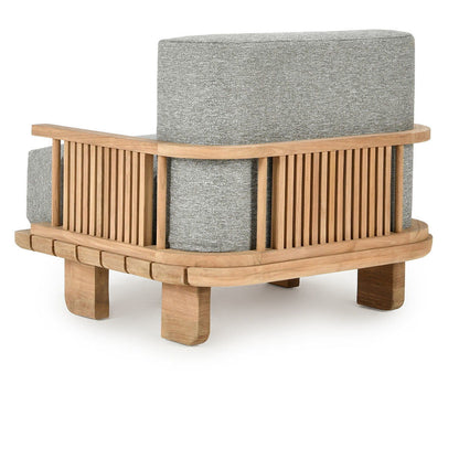 Hudson - Outdoor Accent Chair - Natural/Gray