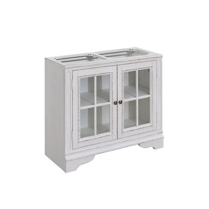 Magnolia Manor - Bunching Display Cabinet Base - Antique White
