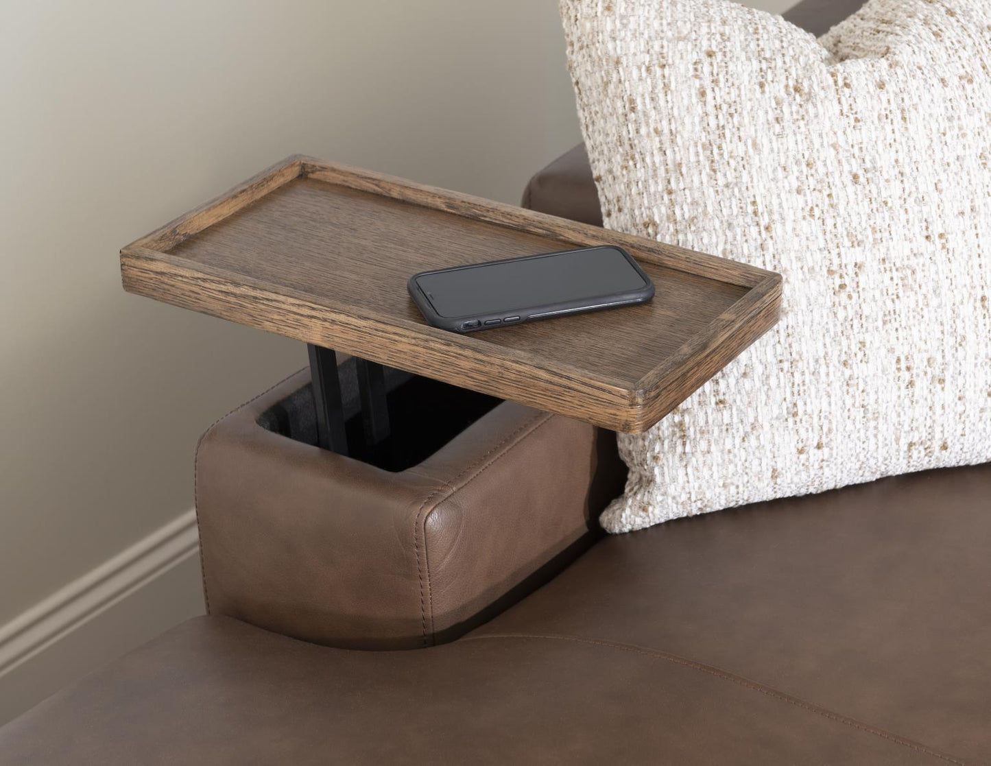 Solana - LAF Storage Chaise - Warm Oak