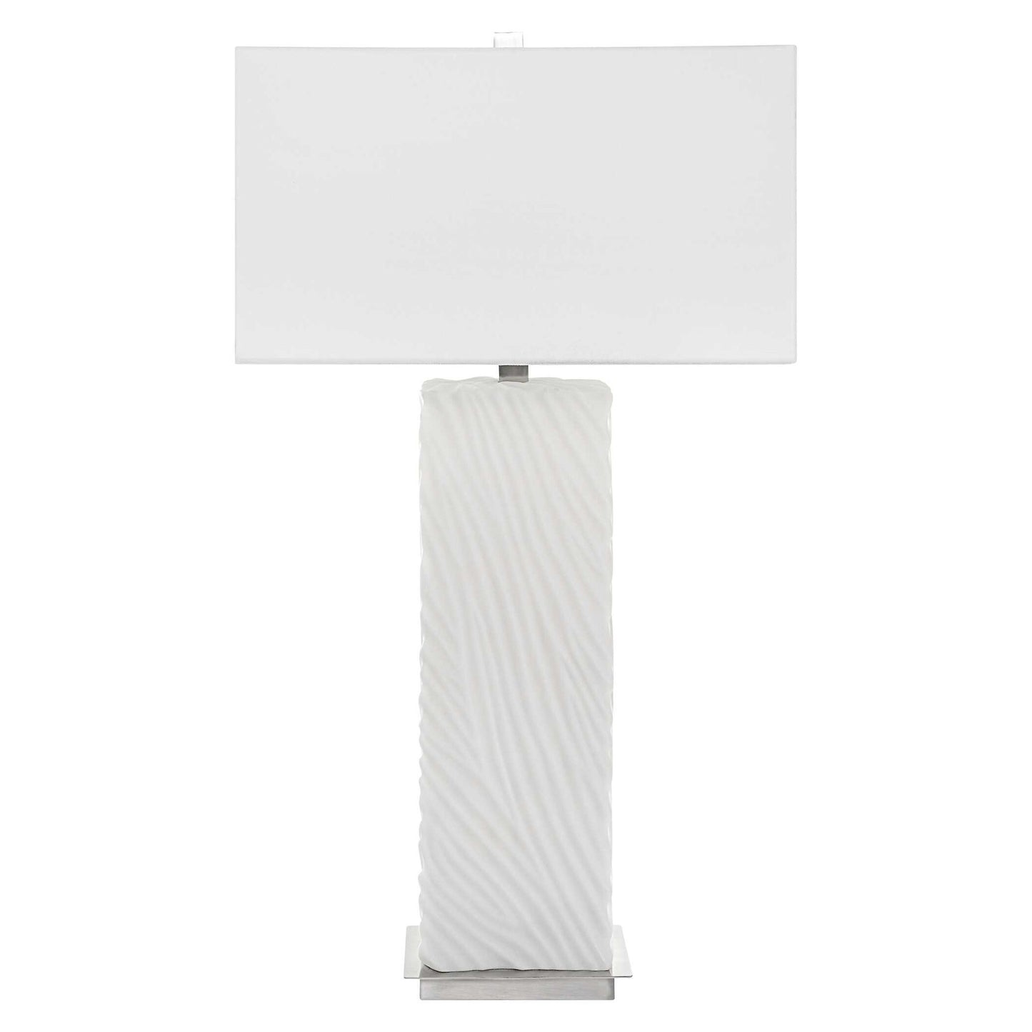 Pillar - Marble Table Lamp - White