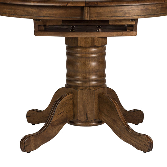 Carolina Crossing - Oval Pedestal Table Base - Dark Brown