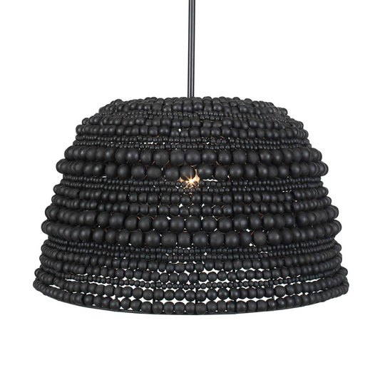 Persephone - Bead 1 Light Pendant - Black
