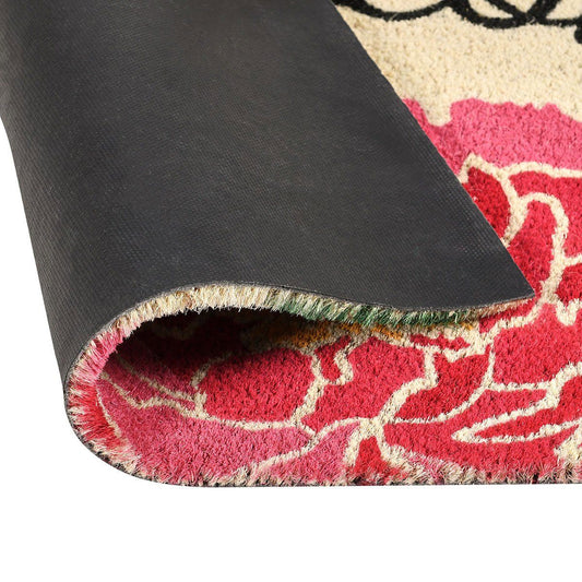 Doormats - Peony Welcome Doormat - Pink Multi / Sand