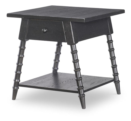 Vintage Market - Splayed Bobbin Leg 1 Drawer End Table