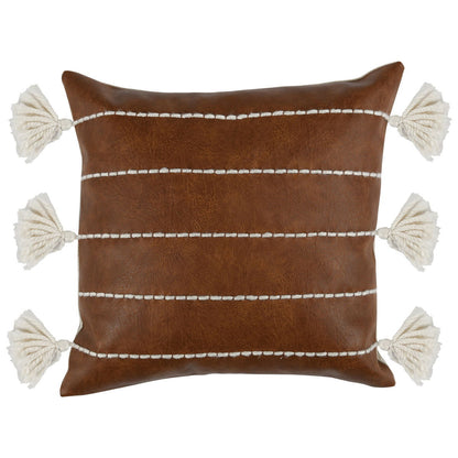 La Dolce Vita - DV Ezekiel Vegan Leather Pillow - Brown