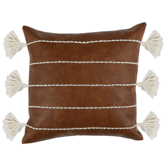 La Dolce Vita - DV Ezekiel Vegan Leather Pillow - Brown