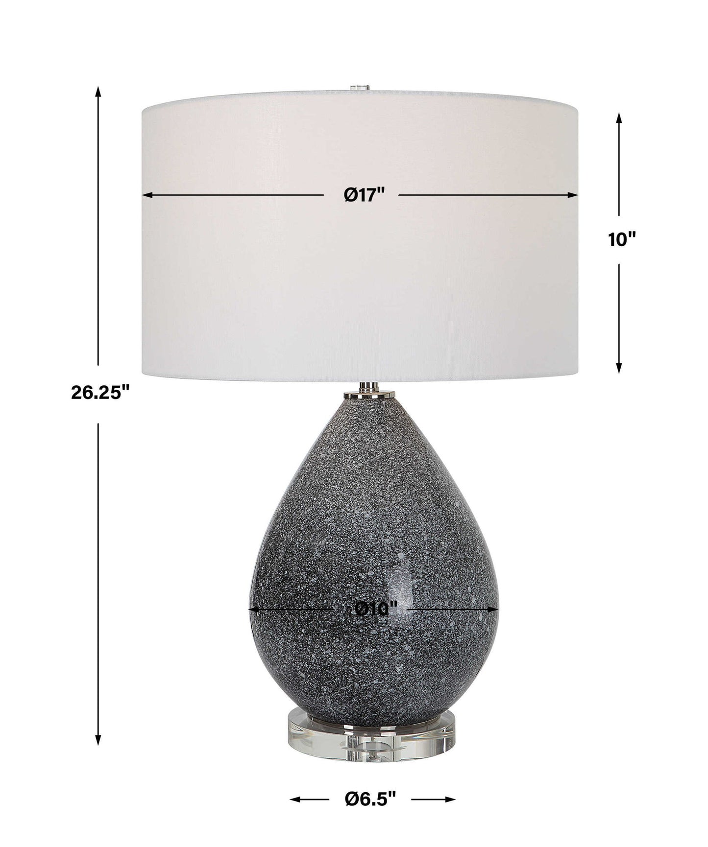 Nebula - Speckled Glaze Table Lamp - Gray