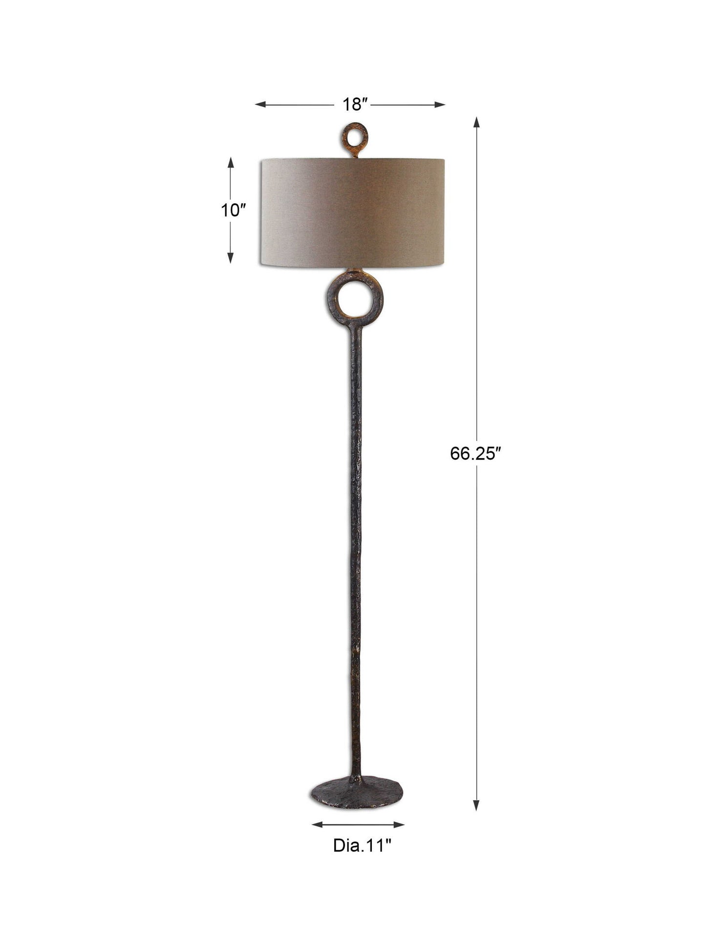 Ferro - Cast Iron Floor Lamp - Dark Brown