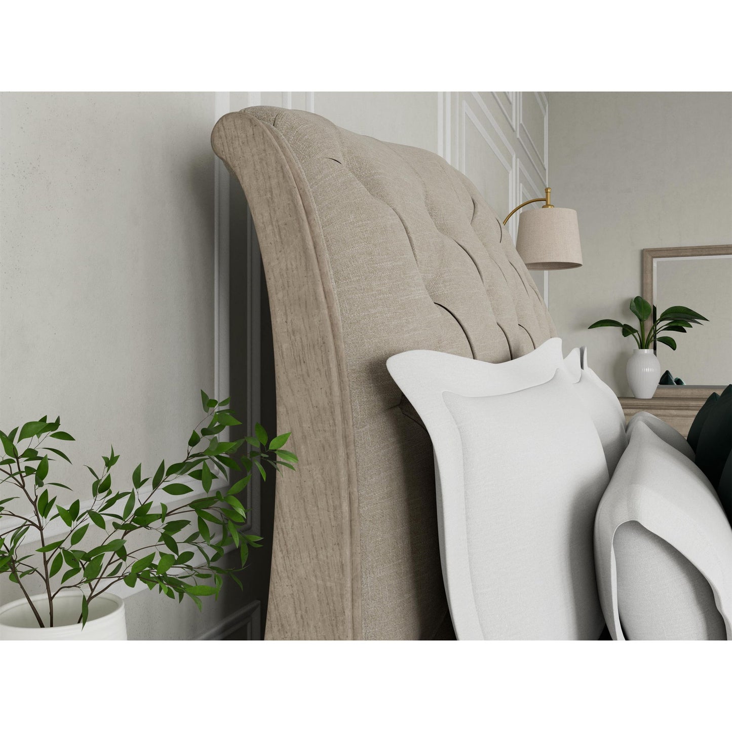 Kensington - Queen Upholstered Headboard - Beige